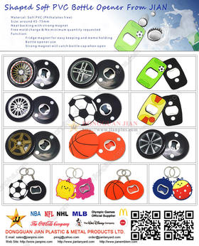 Personalized PVC Bottle Openers For Sales Promotion